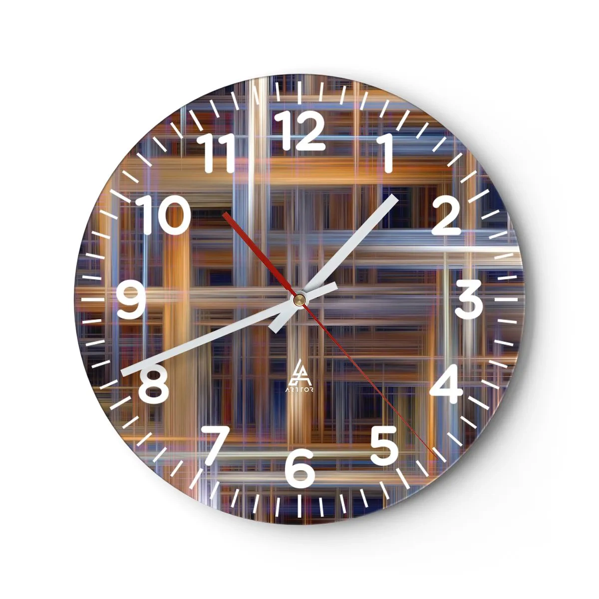 Horloge murale - Pendule murale - Tissé de lumière - 30x30 cm