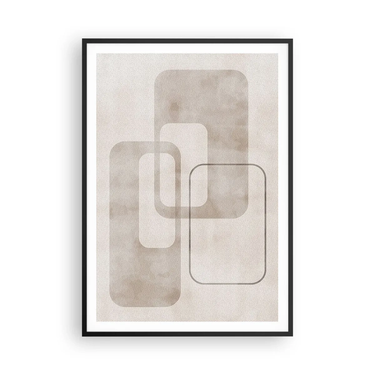 Affiche dans un cadre noir - Poster - Fugue géométrique - 70x100 cm