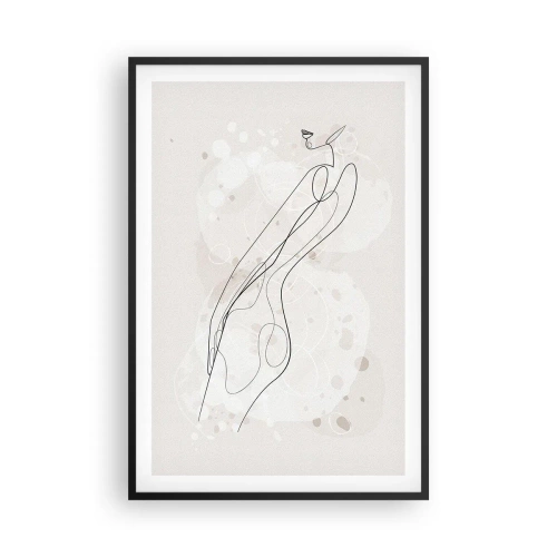 Affiche dans un cadre noir - Poster - Trompe l'oeil - 61x91 cm