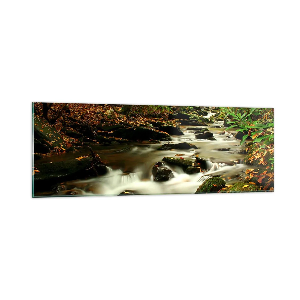 Impression sur verre - Image sur verre - Comme de l'argent liquide - 90x30 cm