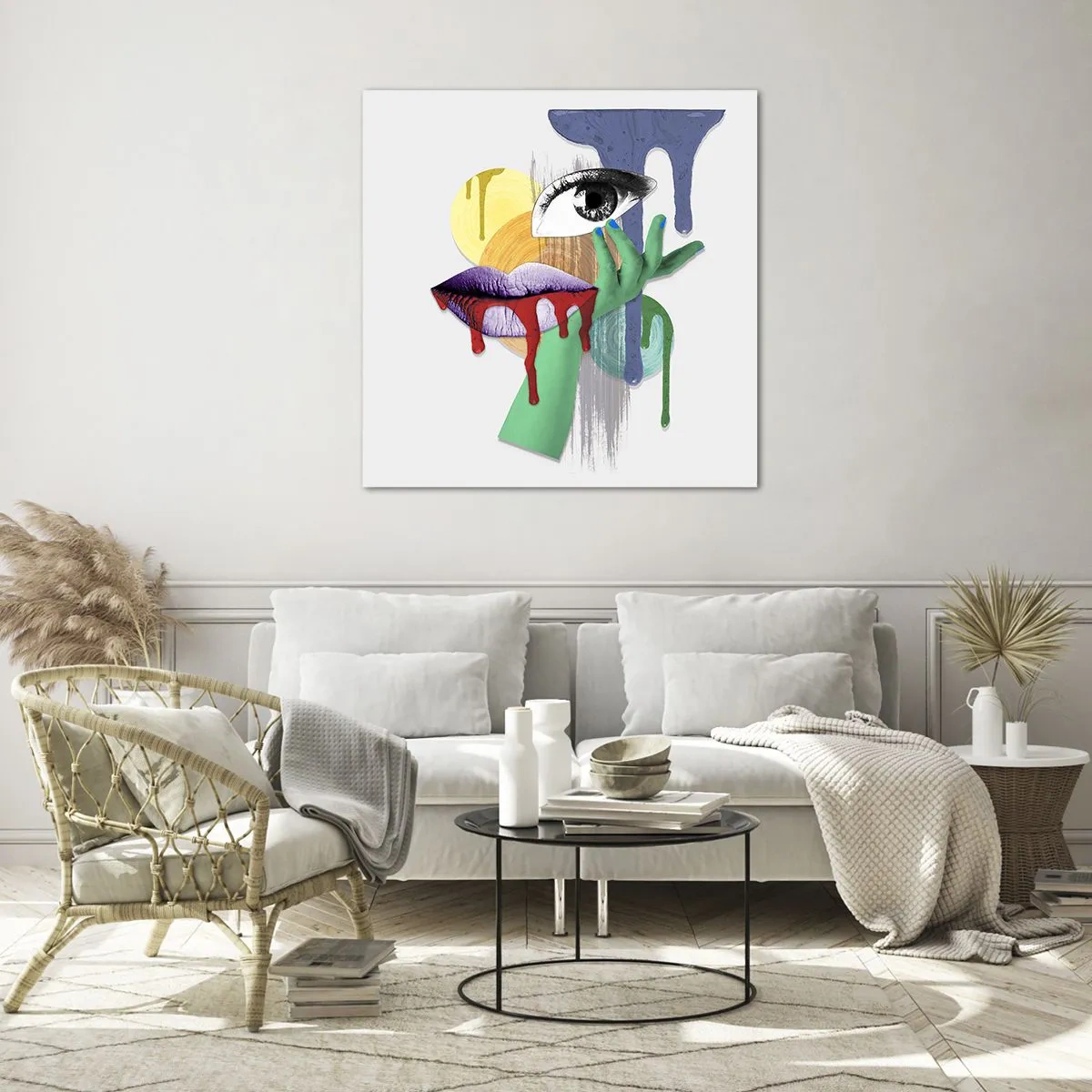 Impression sur verre - Image sur verre - Un portrait déconstruit - 40x40 cm