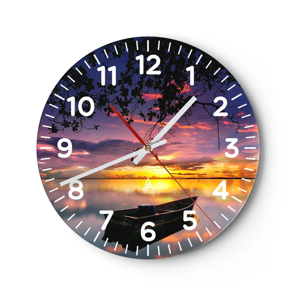 Horloge murale - Pendule murale - "Tu sembles suspendu au milieu du ciel..." - 30x30 cm