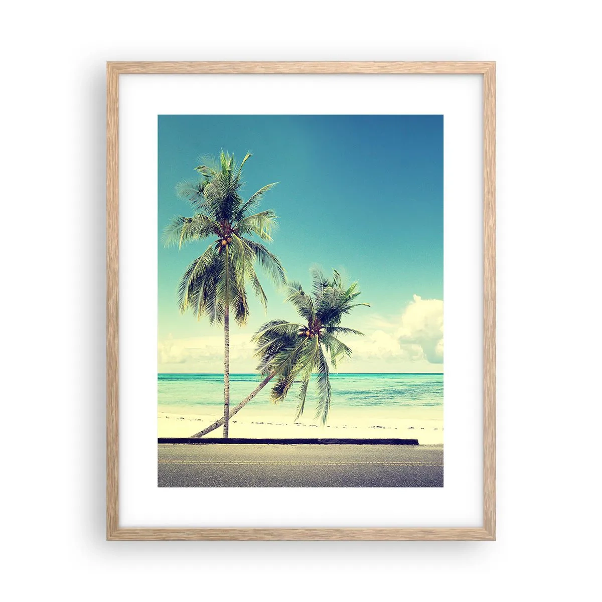 Affiche dans un chêne clair - Poster - Il est temps de commencer les vacances - 40x50 cm