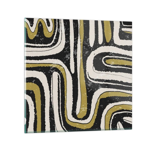 Impression sur verre - Image sur verre - Composition : routes et ruelles - 60x60 cm