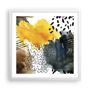 Affiche dans un cadre blanc - Poster - Rencontre des éléments - 50x50 cm