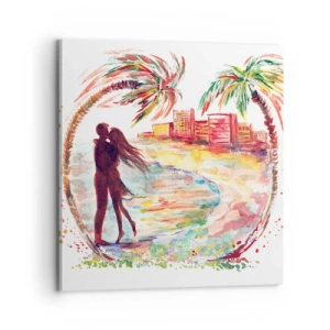 Impression sur toile - Image sur toile - Vacances romantiques - 70x70 cm