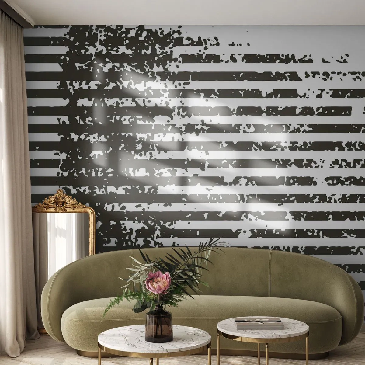 Papier Peint Photo Premium Sand - Rythme et bruissement - Abstraction, Morceau, Graphique - 250x175 cm