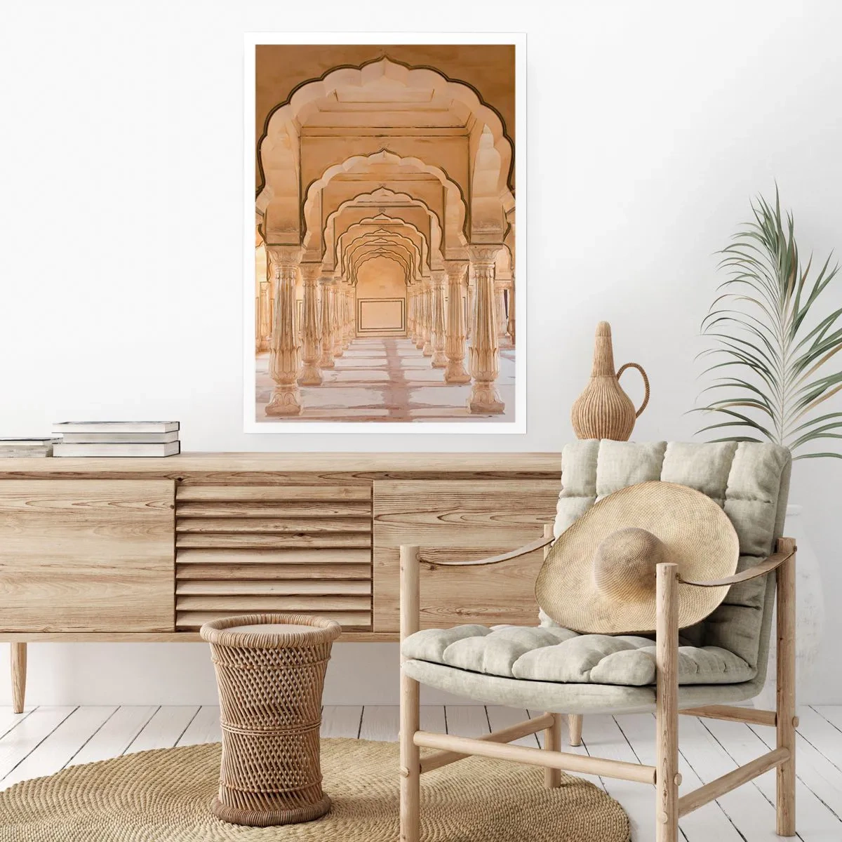 Affiche - Poster - symétrie orientale - 50x70cm - Dans le palais du maharaja - Décoration murale moderne pour le salon et la chambre ARTTOR