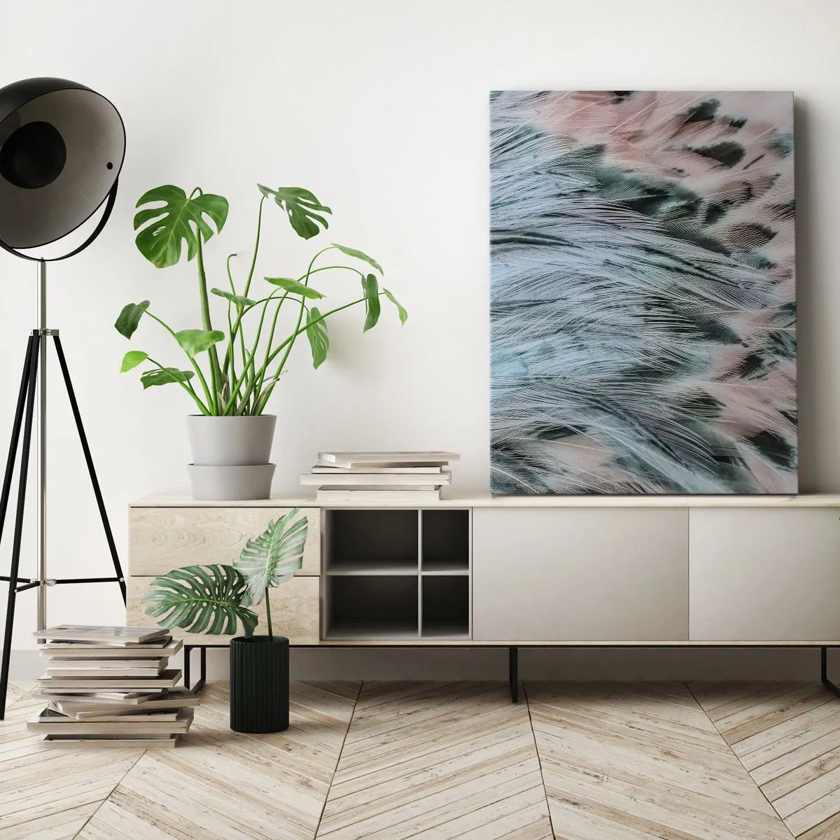 Impression sur toile - Image sur toile - Duvet rose saphir - 65x120 cm