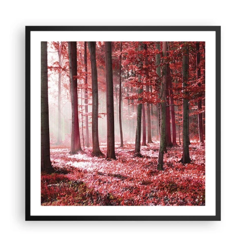 Affiche dans un cadre noir - Poster - Le rouge est tout aussi beau - 60x60 cm