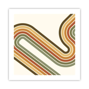 Affiche - Poster - En zig zag vers le but - 50x50 cm