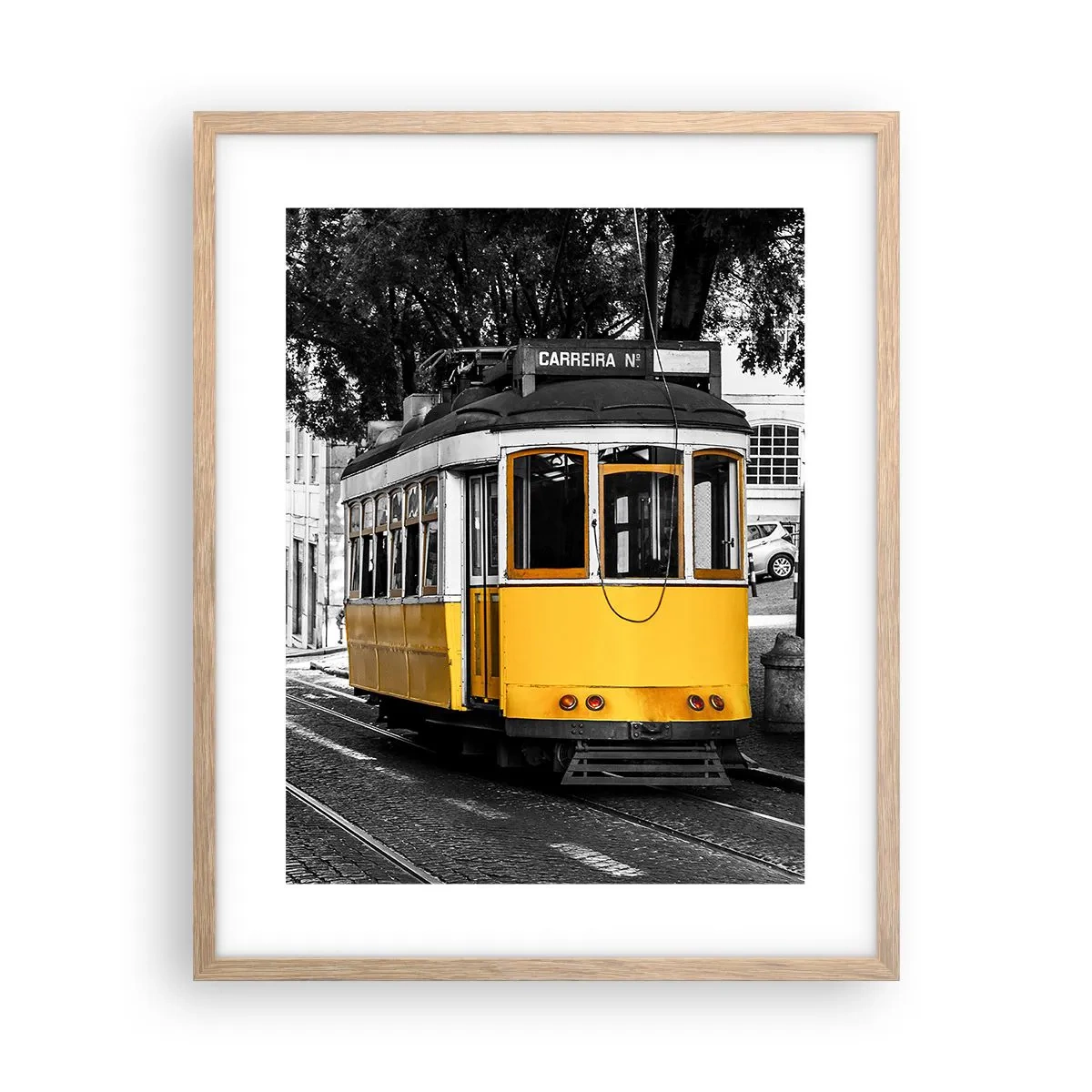 Affiche dans un chêne clair - Poster - Et du fado en arrière-plan - 40x50 cm