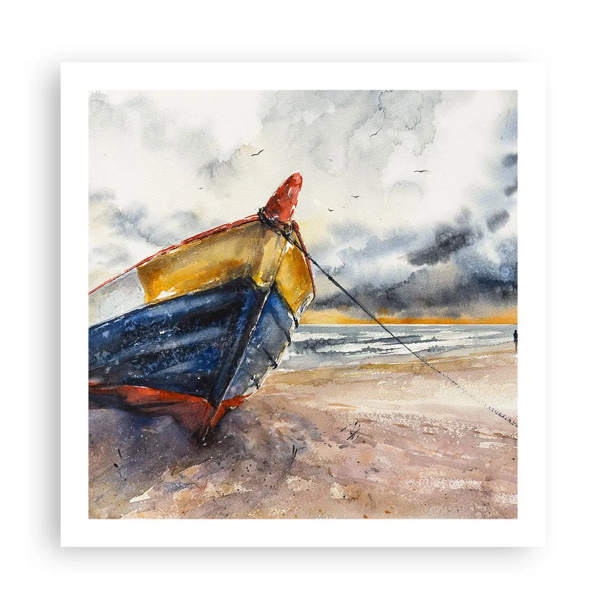 Affiche - Poster - Repos sur le rivage - 60x60 cm