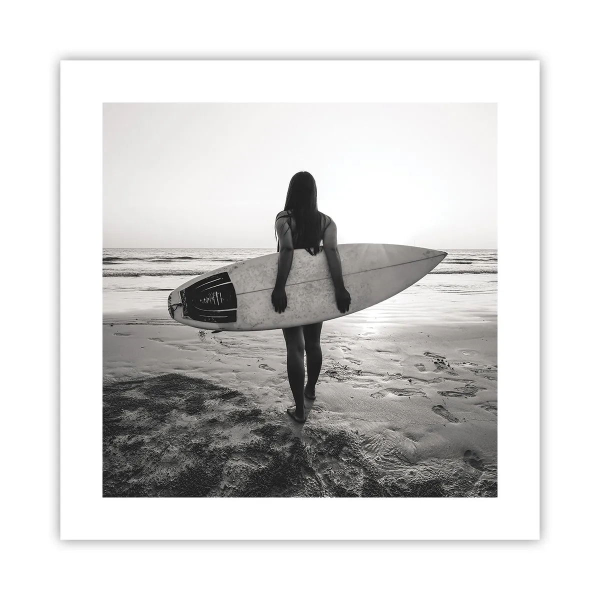 Affiche - Poster - Fille des vagues de la mer - 40x40 cm