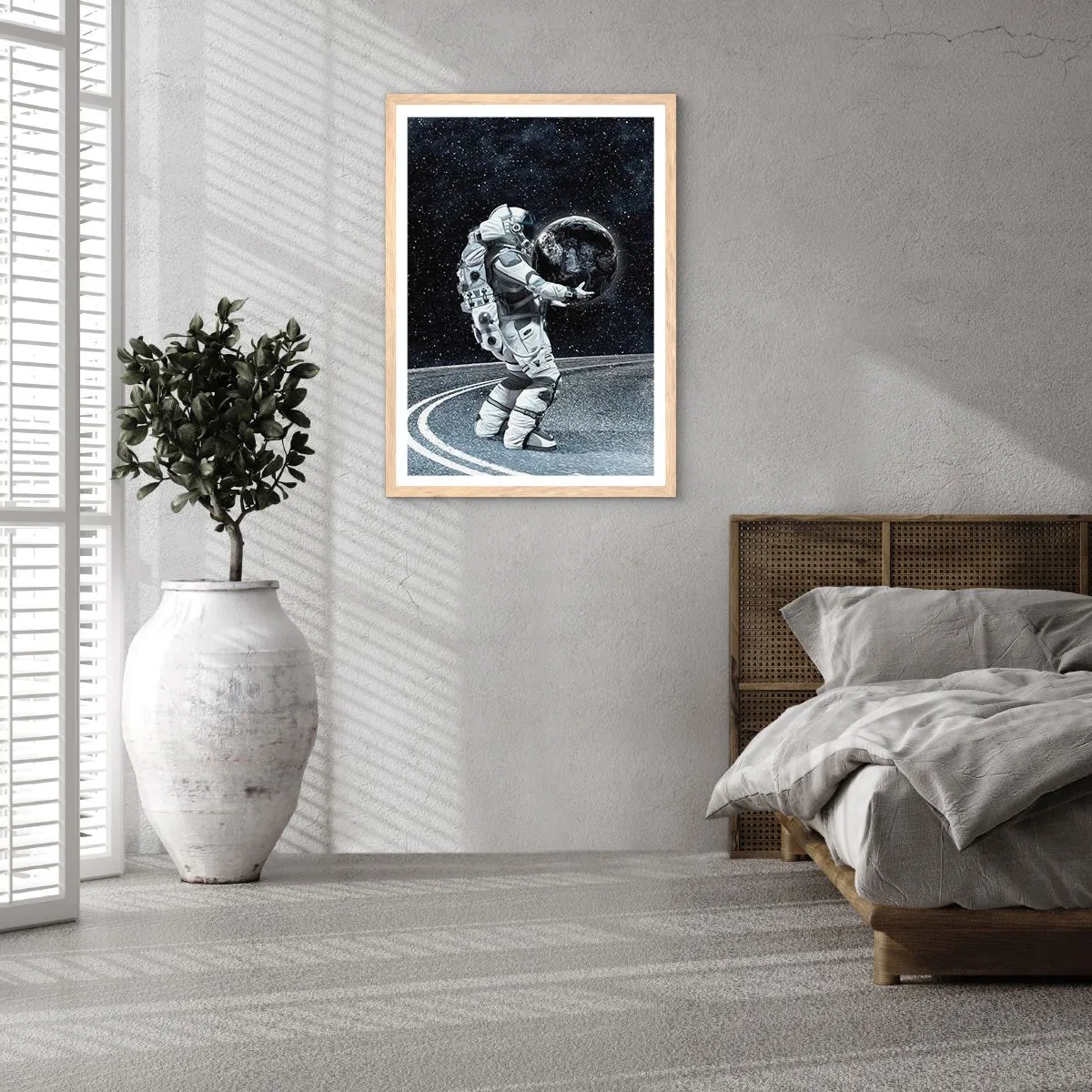 Affiche dans un chêne clair - Poster - Sur la Voie Lactée - 61x91 cm