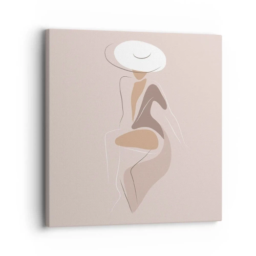 Impression sur toile - Image sur toile - Être une dame - 30x30 cm