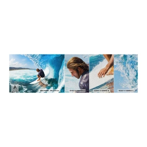 Échantillon de Papier Peint Premium Sand - Danse avec les vagues - sport, Surfant, Planche de surf - 100x30 cm
