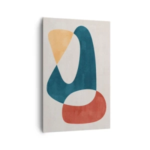 Impression sur toile - Image sur toile - Formes abstraites aux couleurs harmonieuses - 80x120cm - Influences et métamorphoses - Décoration murale moderne pour le salon et la chambre ARTTOR