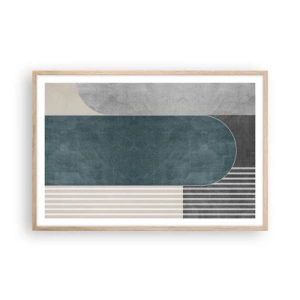 Affiche dans un chêne clair - Poster - Composition de niveaux - 91x61 cm