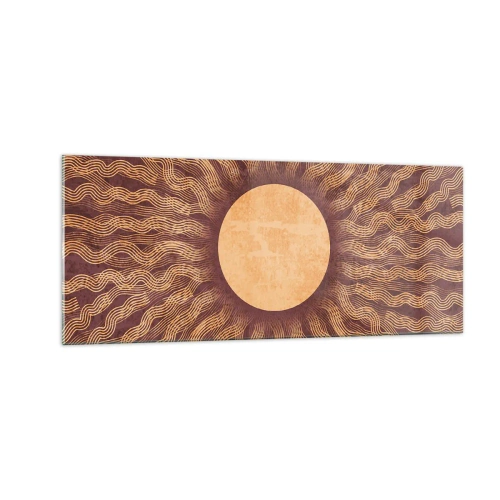 Impression sur verre - Image sur verre - Icône du soleil - 100x40 cm