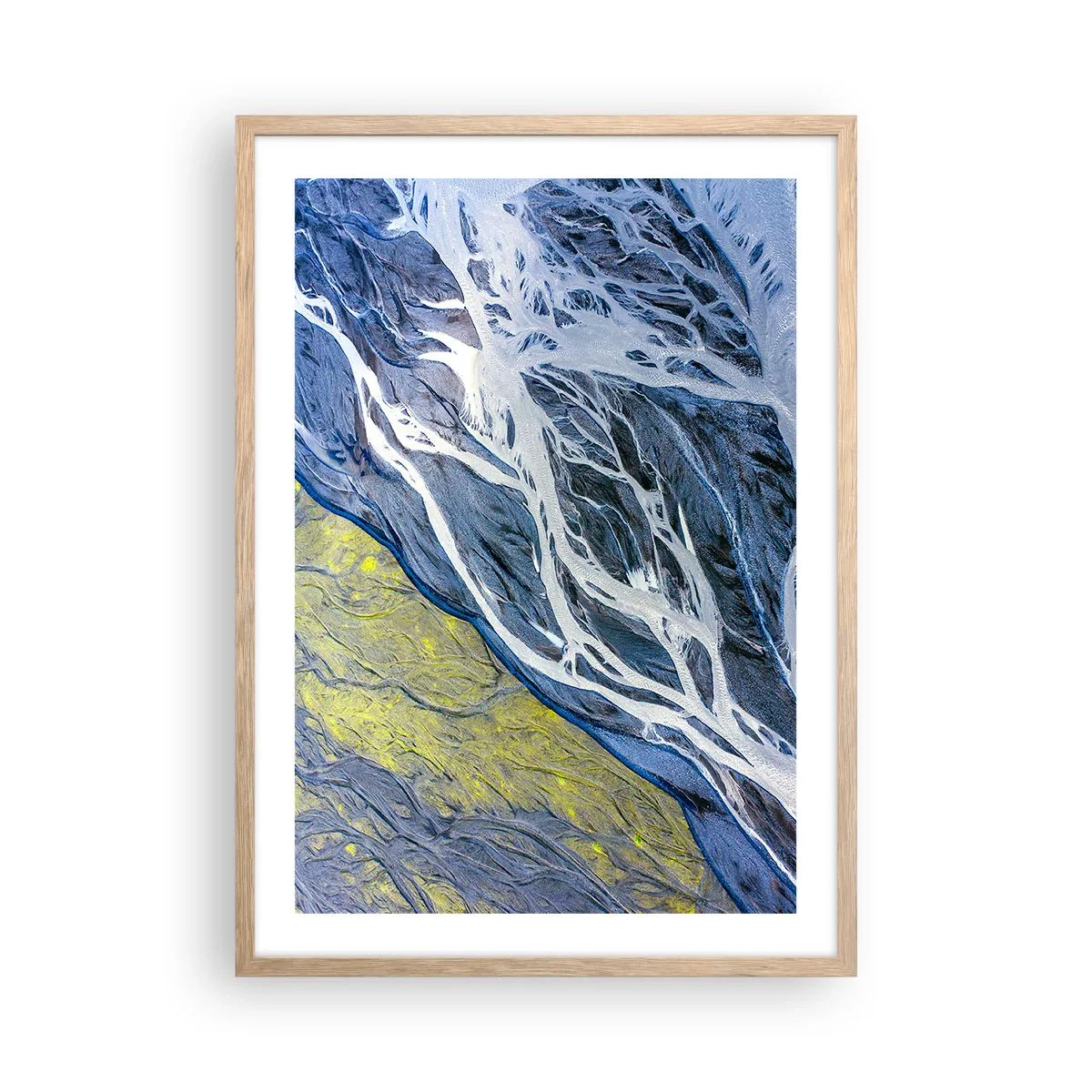 Affiche dans un chêne clair - Poster - Peintures rupestres de la nature - 50x70 cm