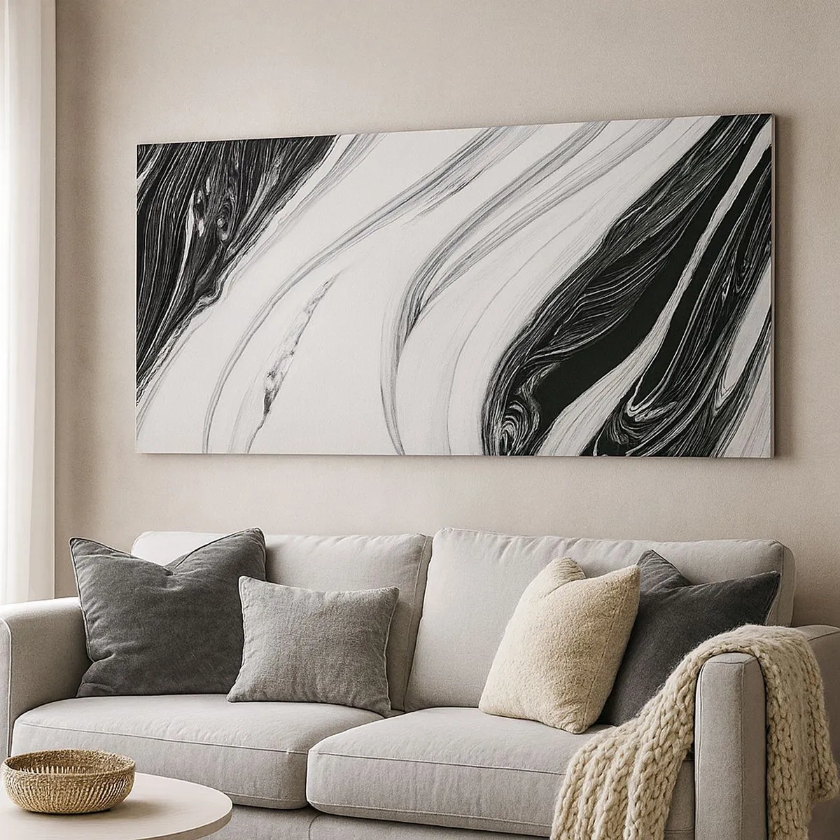 Impression sur toile - Image sur toile - Une combinaison d'opposés - 100x40 cm