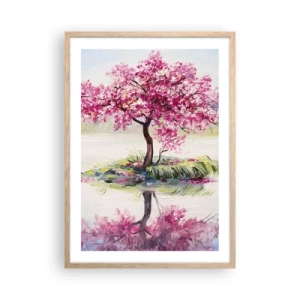 Affiche dans un chêne clair - Poster - Fête du Printemps - 50x70 cm