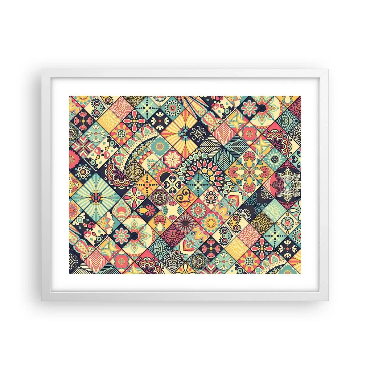 Affiche dans un cadre blanc - Poster - Ambiance marocaine - 50x40 cm