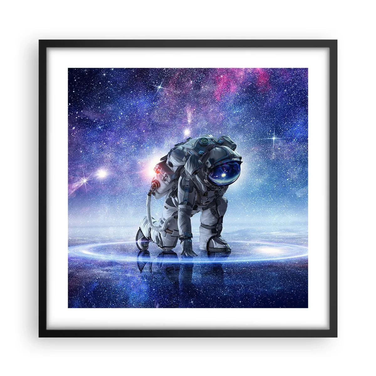 Affiche dans un cadre noir - Poster - Le ciel étoilé au dessus de moi - 50x50 cm