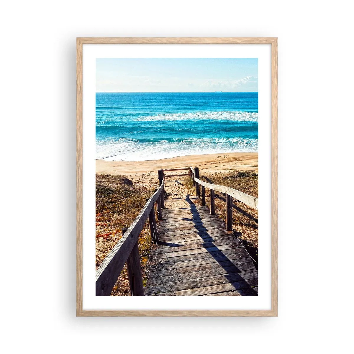 Affiche dans un chêne clair - Poster - Cours! - 50x70 cm