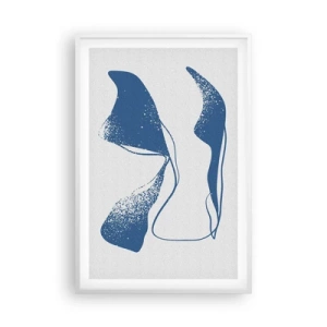 Affiche dans un cadre blanc - Poster - Abstraction ailée - 61x91 cm