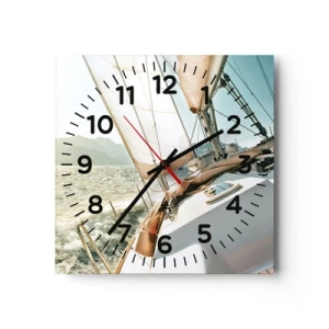 Horloge murale - Pendule murale - Toutes voiles dehors - 40x40 cm
