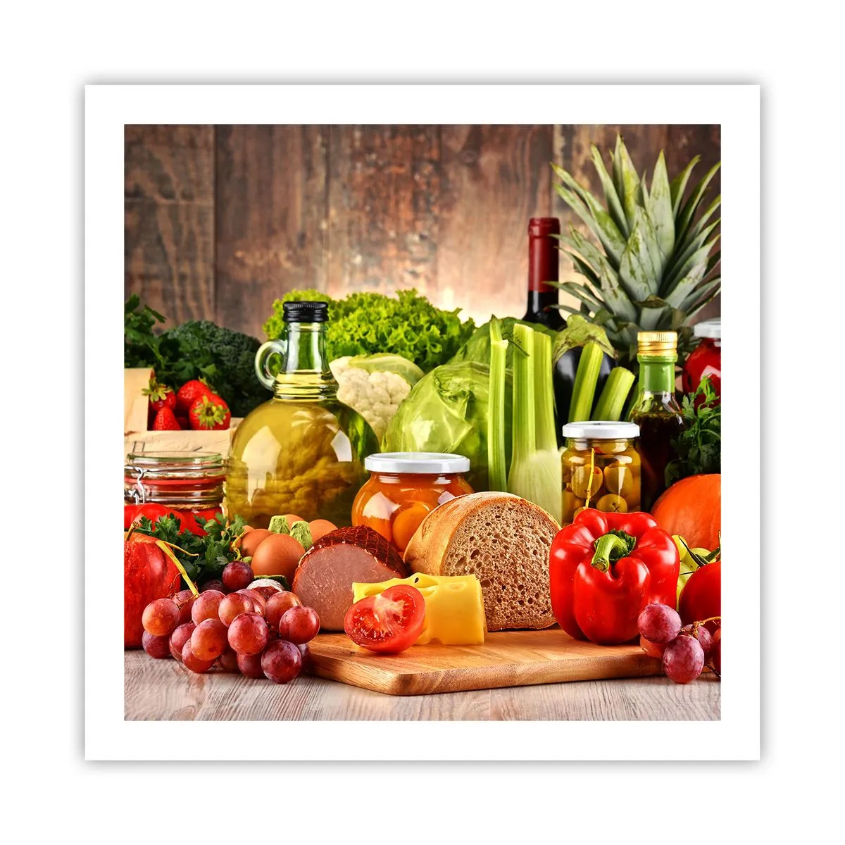 Affiche - Poster - Fumé, cuit au four et mariné - 60x60 cm