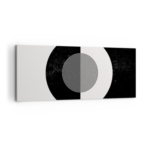 Impression sur toile - Image sur toile - Harmonie de noir et blanc - 100x40 cm