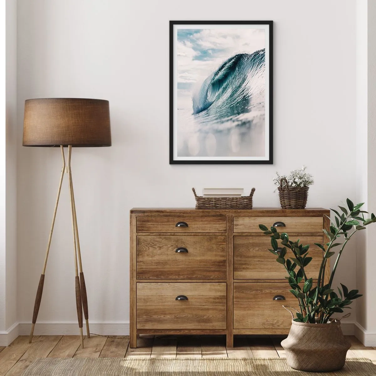 Affiche dans un cadre noir - Poster - Pic d'eau - 40x50 cm