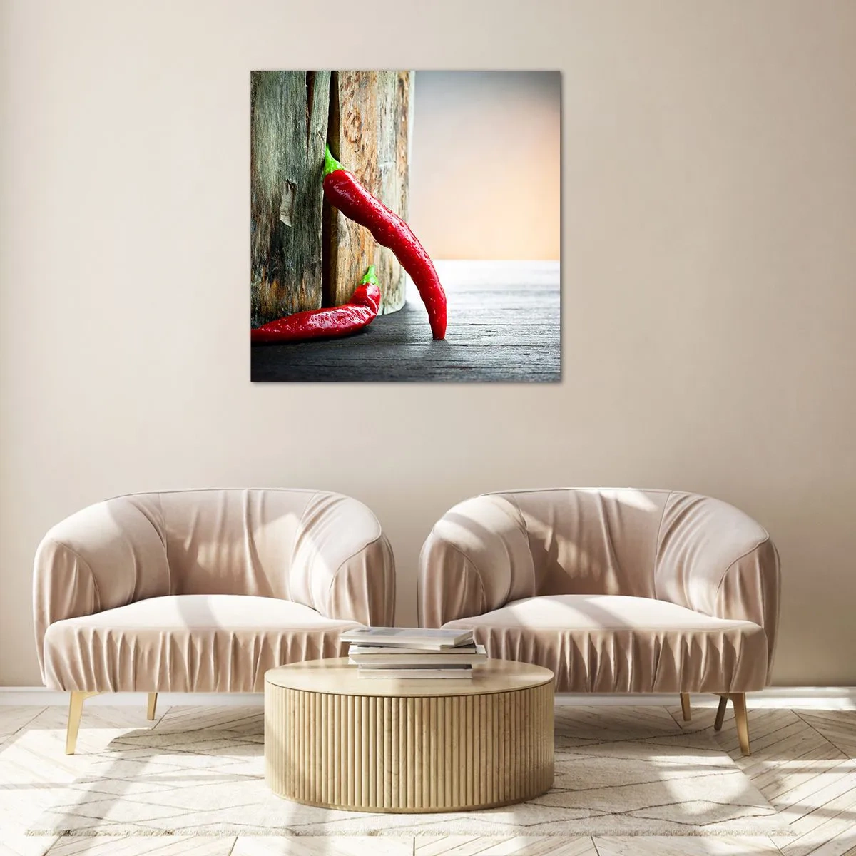 Impression sur verre - Image sur verre - Red hot chili peppers - 30x30 cm