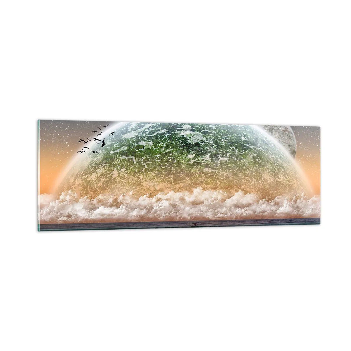 Impression sur verre - Image sur verre - Et le monde est sorti de l'eau - 90x30 cm