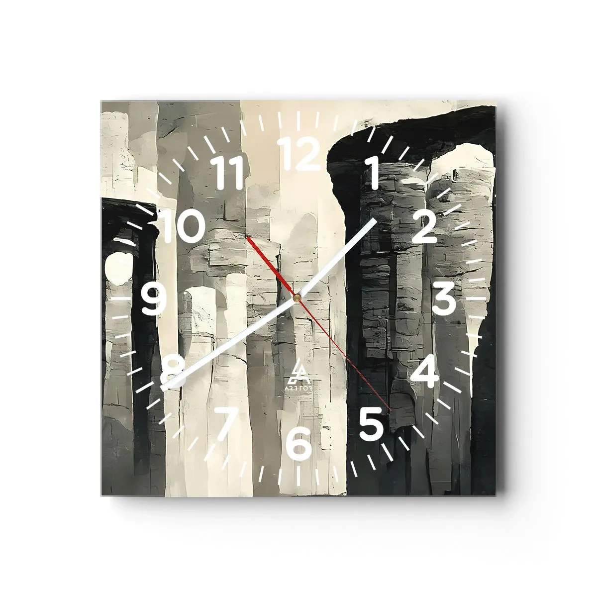 Horloge murale - Pendule murale - La majesté de l'Antiquité - 40x40 cm