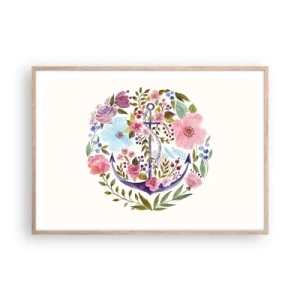 Affiche dans un chêne clair - Poster - Le beau rêve du marin - 100x70 cm