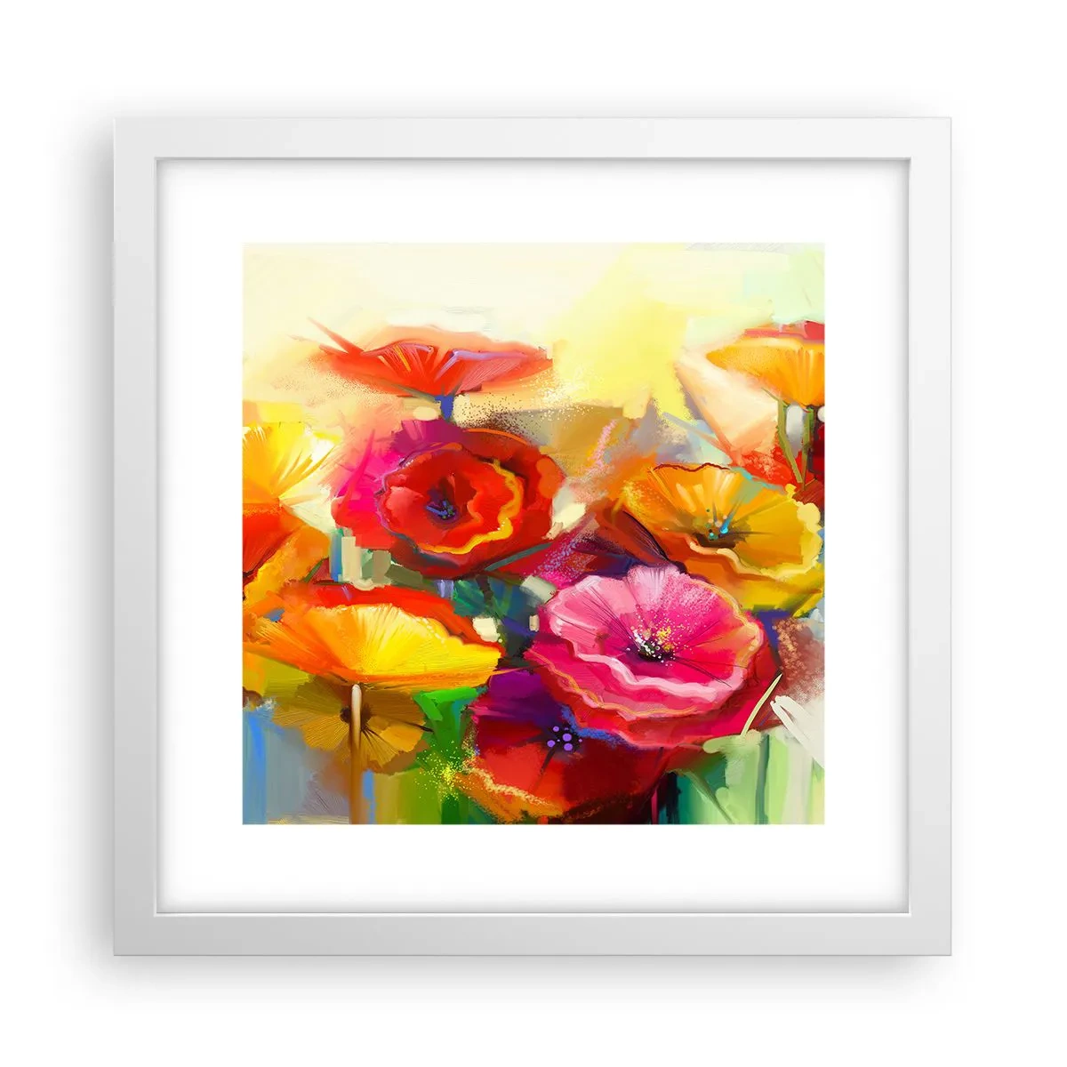 Affiche dans un cadre blanc - Poster - Pas seulement rouge - 30x30 cm