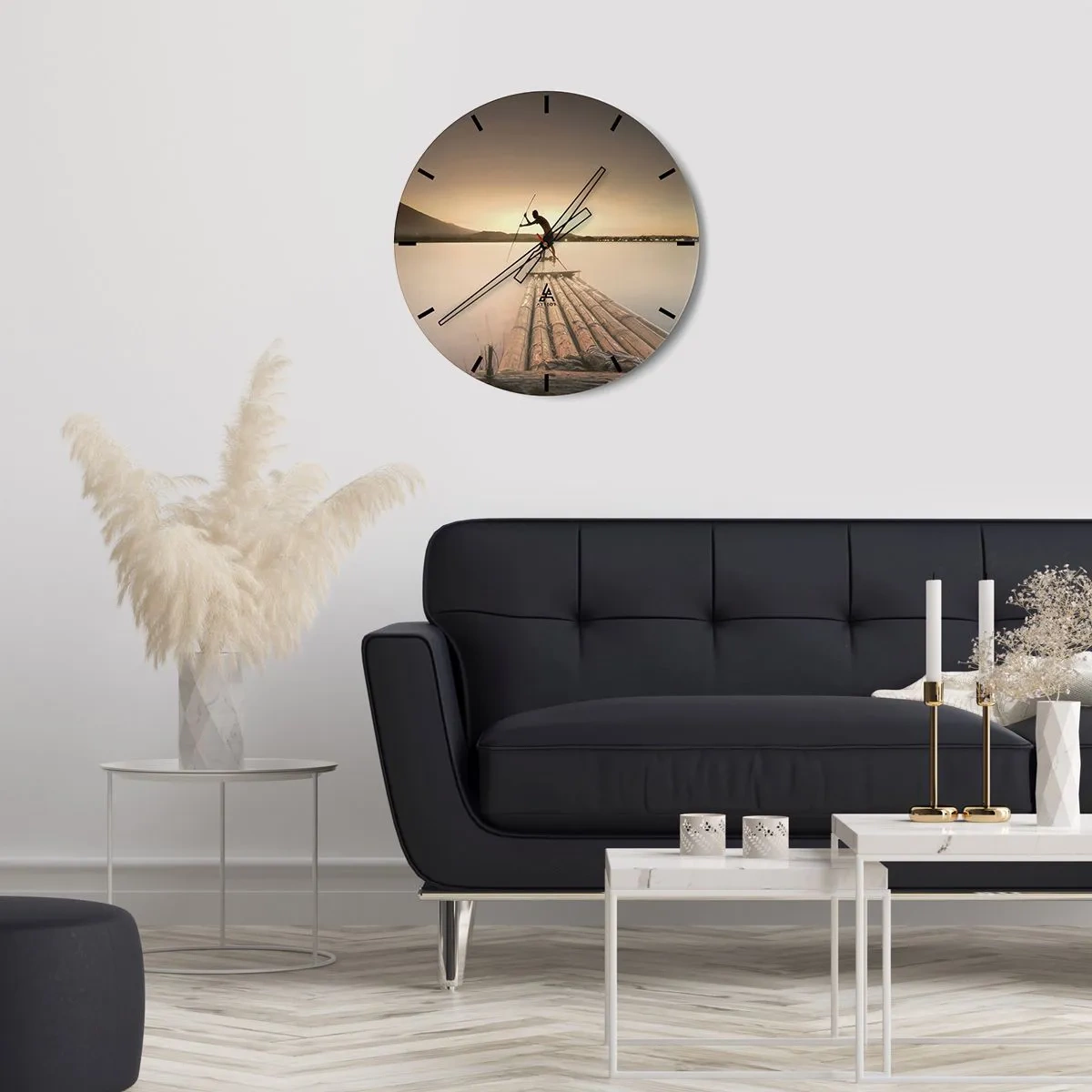 Horloge murale - Pendule murale - Avant la fin du jour - 30x30 cm