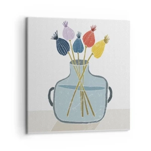 Impression sur toile - Image sur toile - Comme s'il avait semé des graines de pavot - 60x60 cm