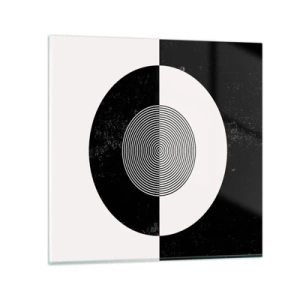 Impression sur verre - Image sur verre - Harmonie de noir et blanc - 70x70 cm