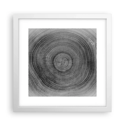 Affiche dans un cadre blanc - Poster - Signe du temps - 30x30 cm