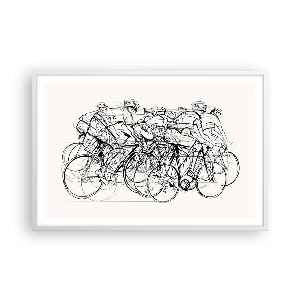 Affiche dans un cadre blanc - Poster - Ensemble en équipe - 91x61 cm