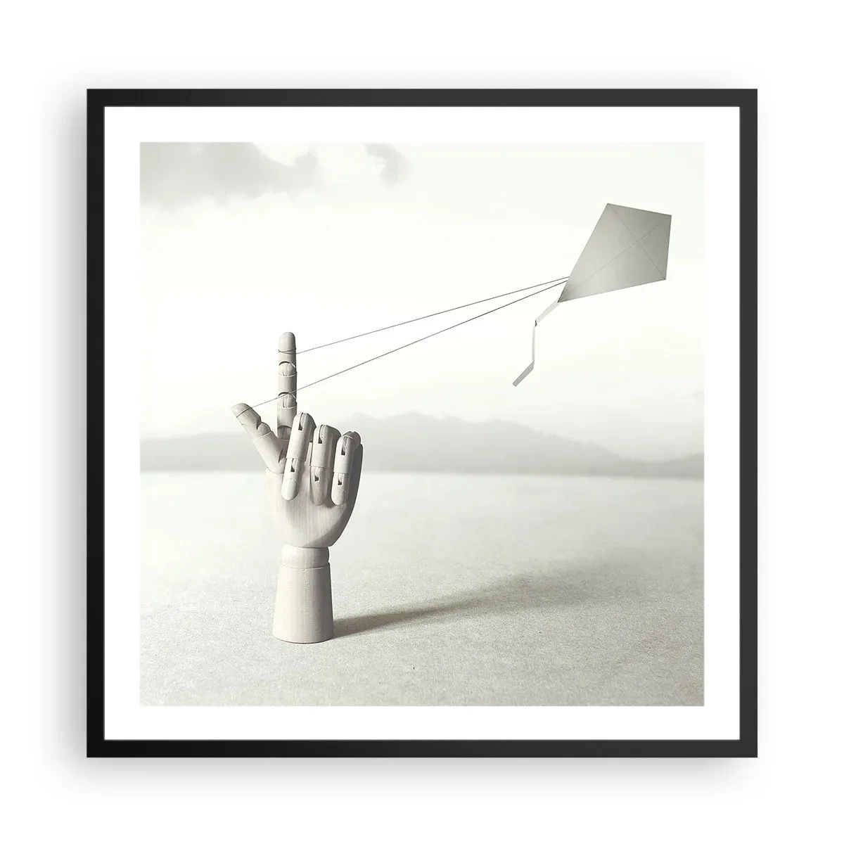 Affiche dans un cadre noir - Poster - Épreuve de force - 60x60 cm