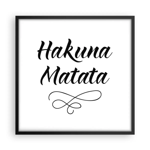 Affiche dans un cadre noir - Poster - Le meilleur conseil - 50x50 cm