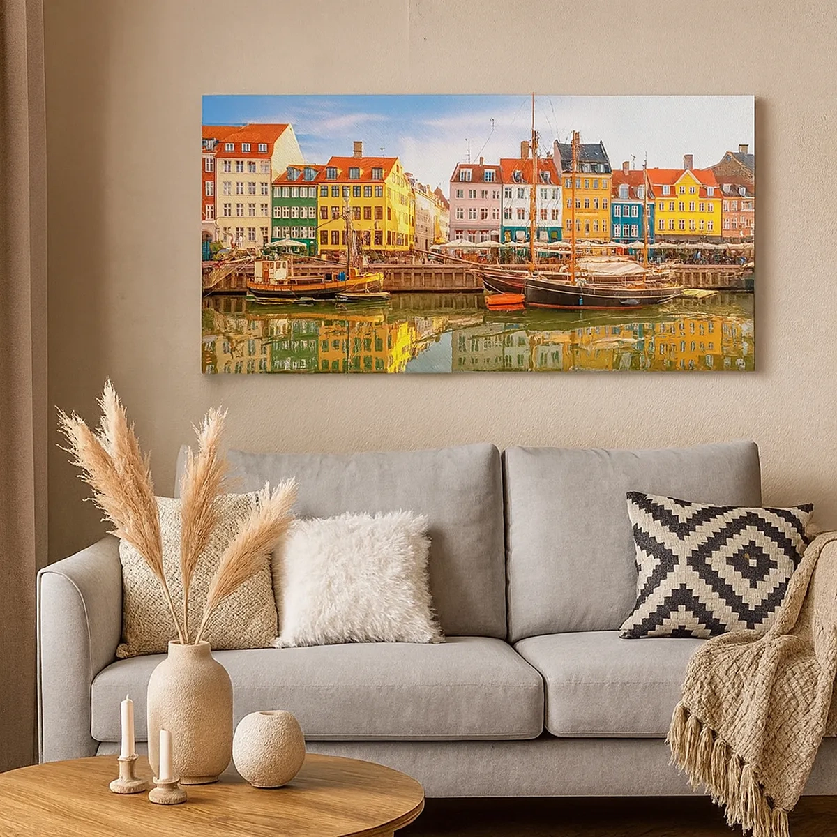 Impression sur toile - Image sur toile - Aussi lisse qu'un miroir au-dessus de l'eau - 30x30 cm