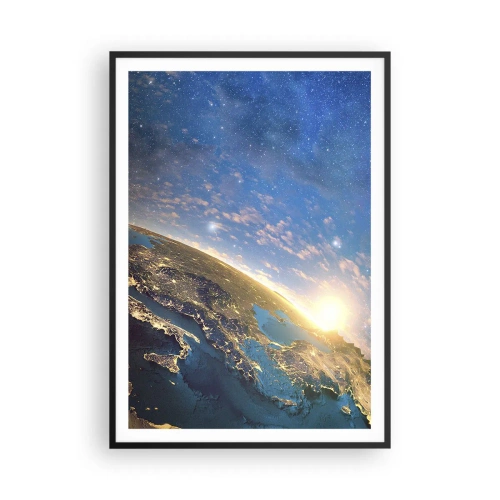 Affiche dans un cadre noir - Poster - Regardons-nous de loin - 70x100 cm