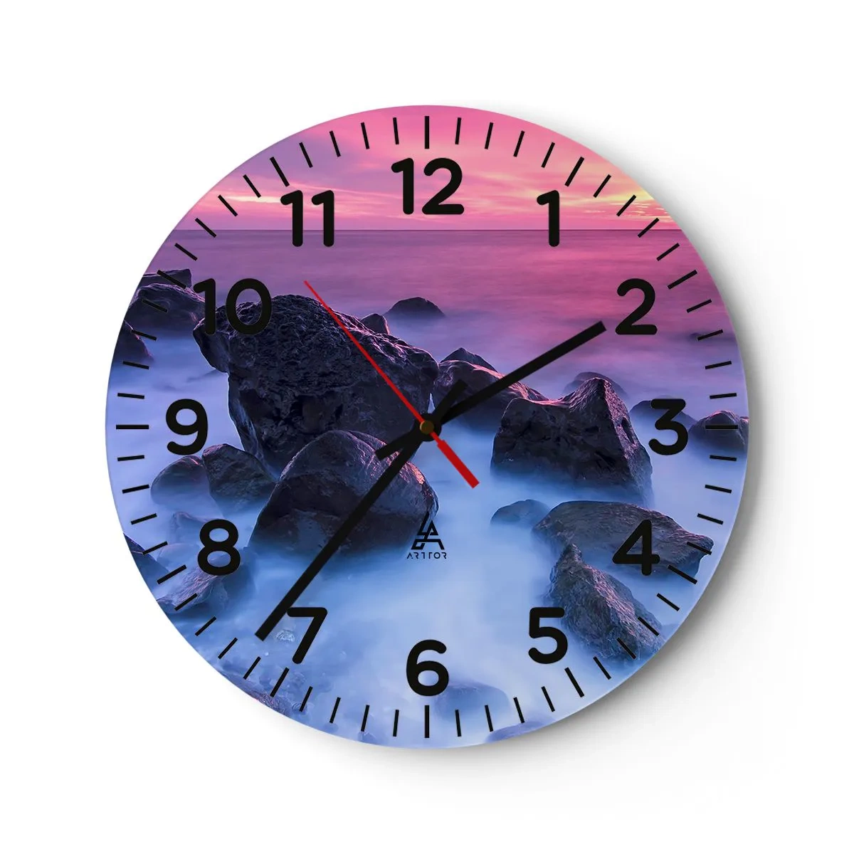 Horloge murale - Pendule murale - Naissance dans la lumière et le brouillard - 40x40 cm